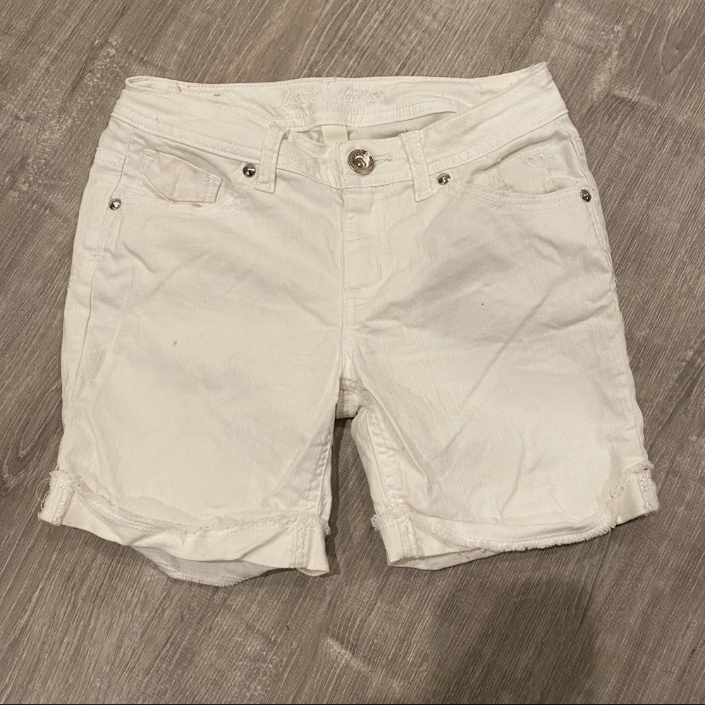 Justice white shorts 12